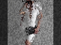 फैशन खोखले सेक्सी पतला फिट लपेट कलाई कम आस्तीन वाली पोशाक